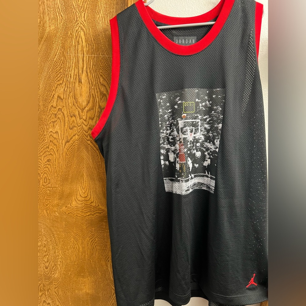 Michael Jordan The Last Shot Photo Mesh Jersey. Air Jordan Brand. Size 3XL